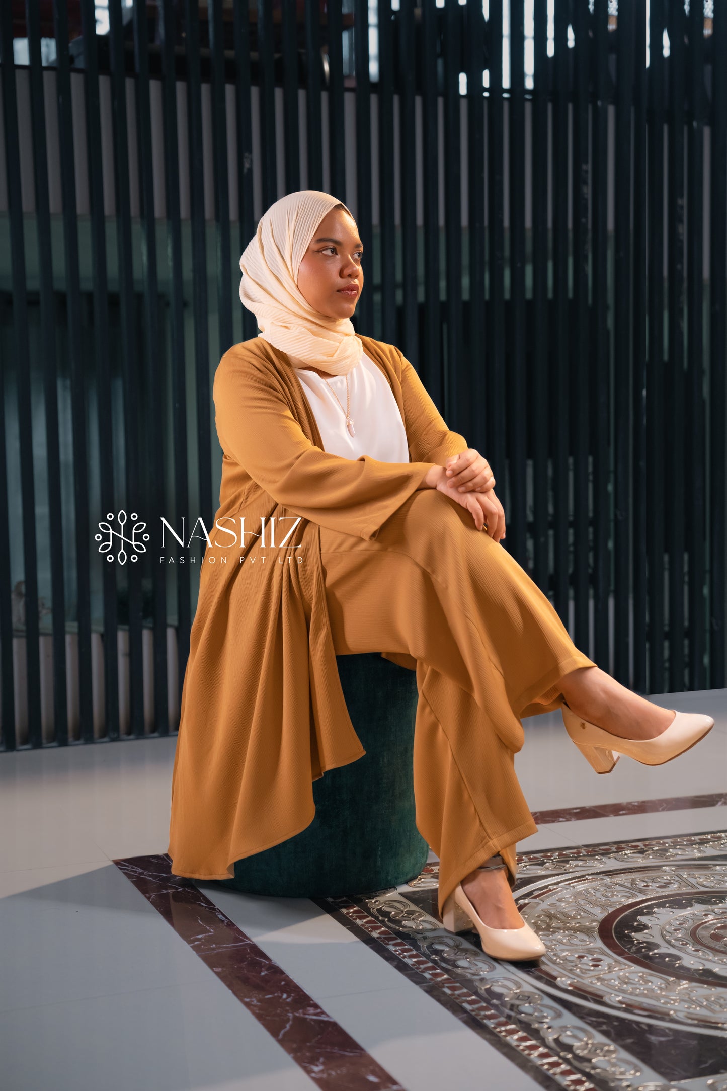 Fall Collection '24 - Mustard Brown and White Suit [NF023]