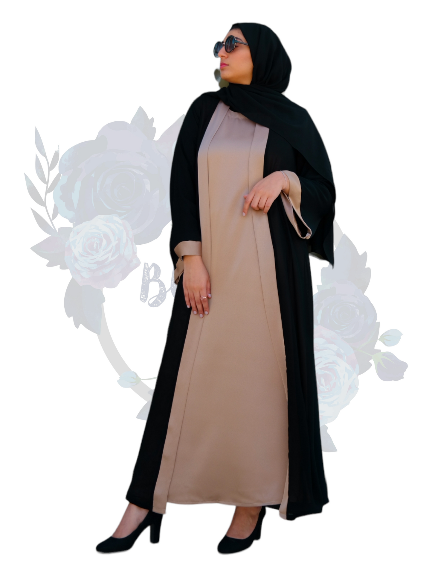 Nashiz Abaya - Black/Gold