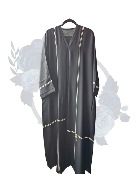 Shiekha Abaya - Black & Beige