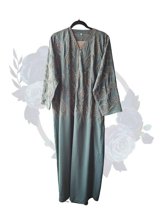 Raha Abaya - Teal Green