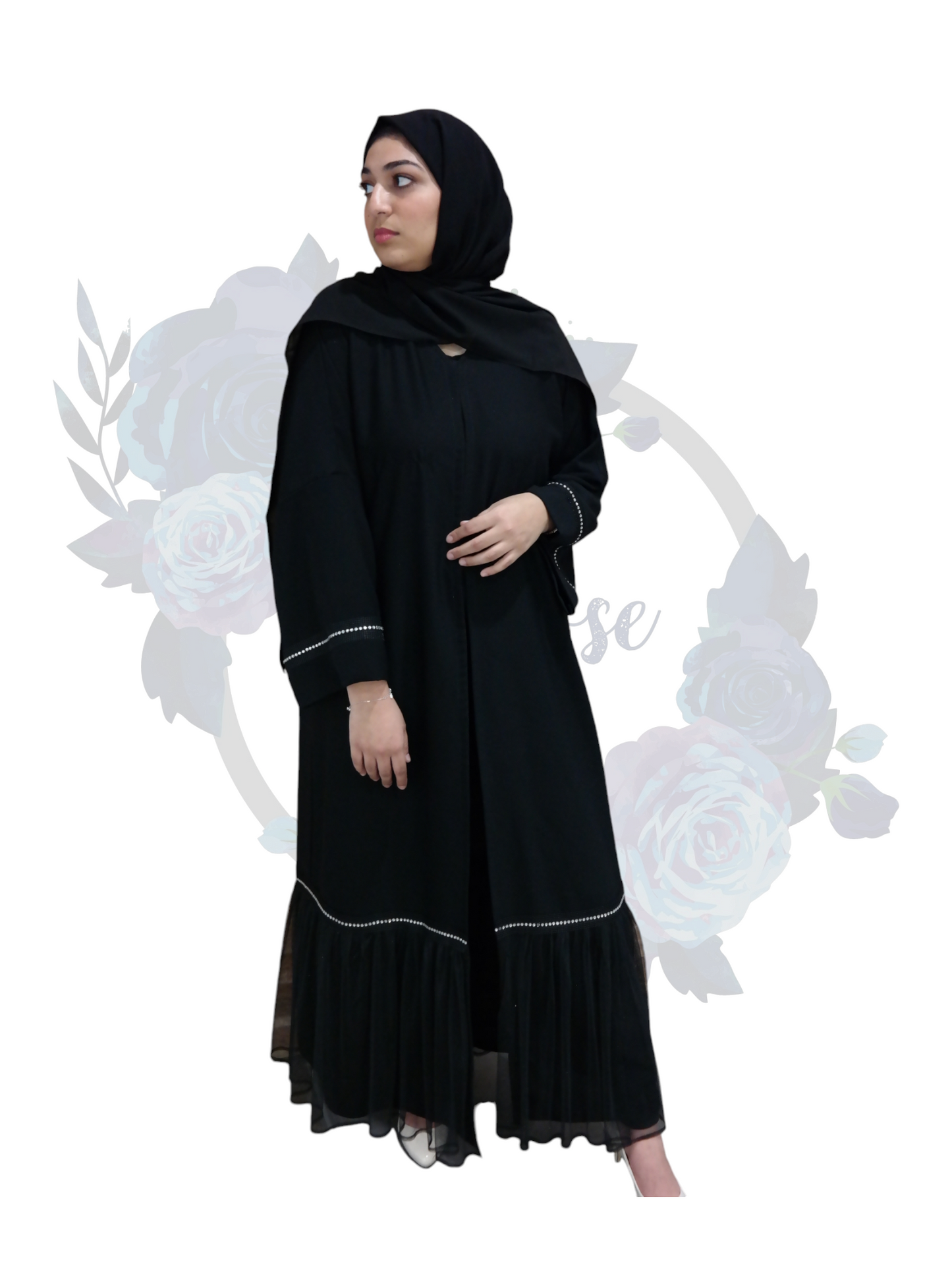 Nashiz Abaya - Black [A19044]