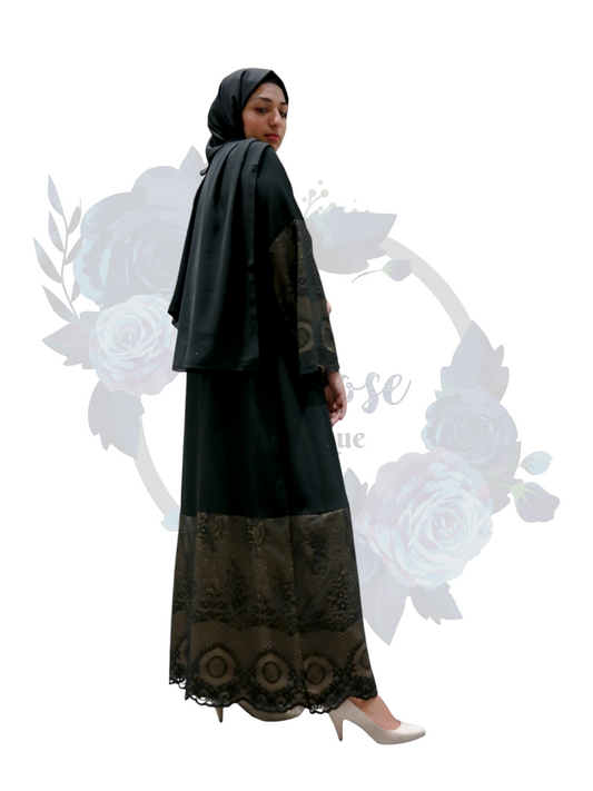 Nashiz Abaya - Black [A19045]